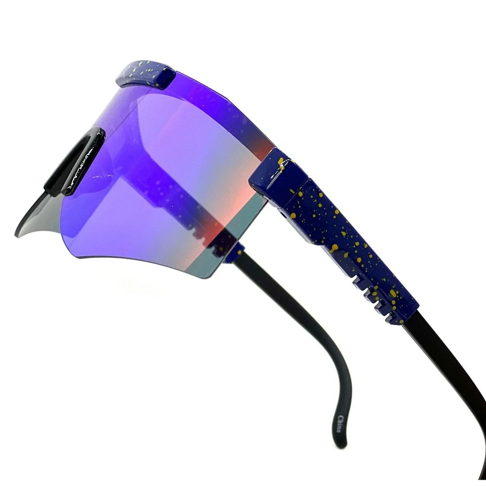 Sunglasses Sport‎ Fishing Beach Shades UV400 Mirrored Lens Wrap Cover Face Gafas